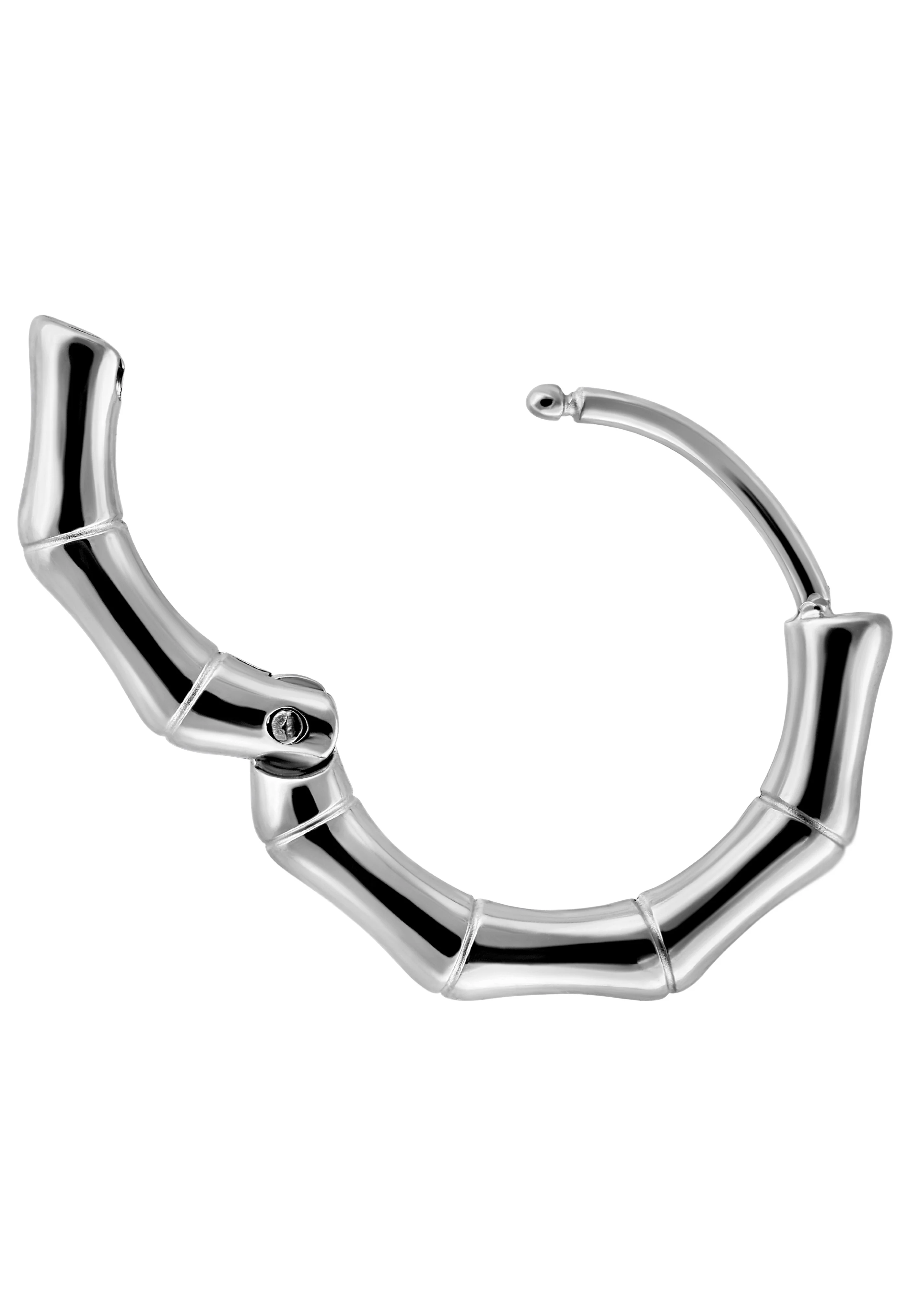 Wildcat - Little Basic Bamboo Hoops Pairs 10 mm Silver - Earrings - Image 8