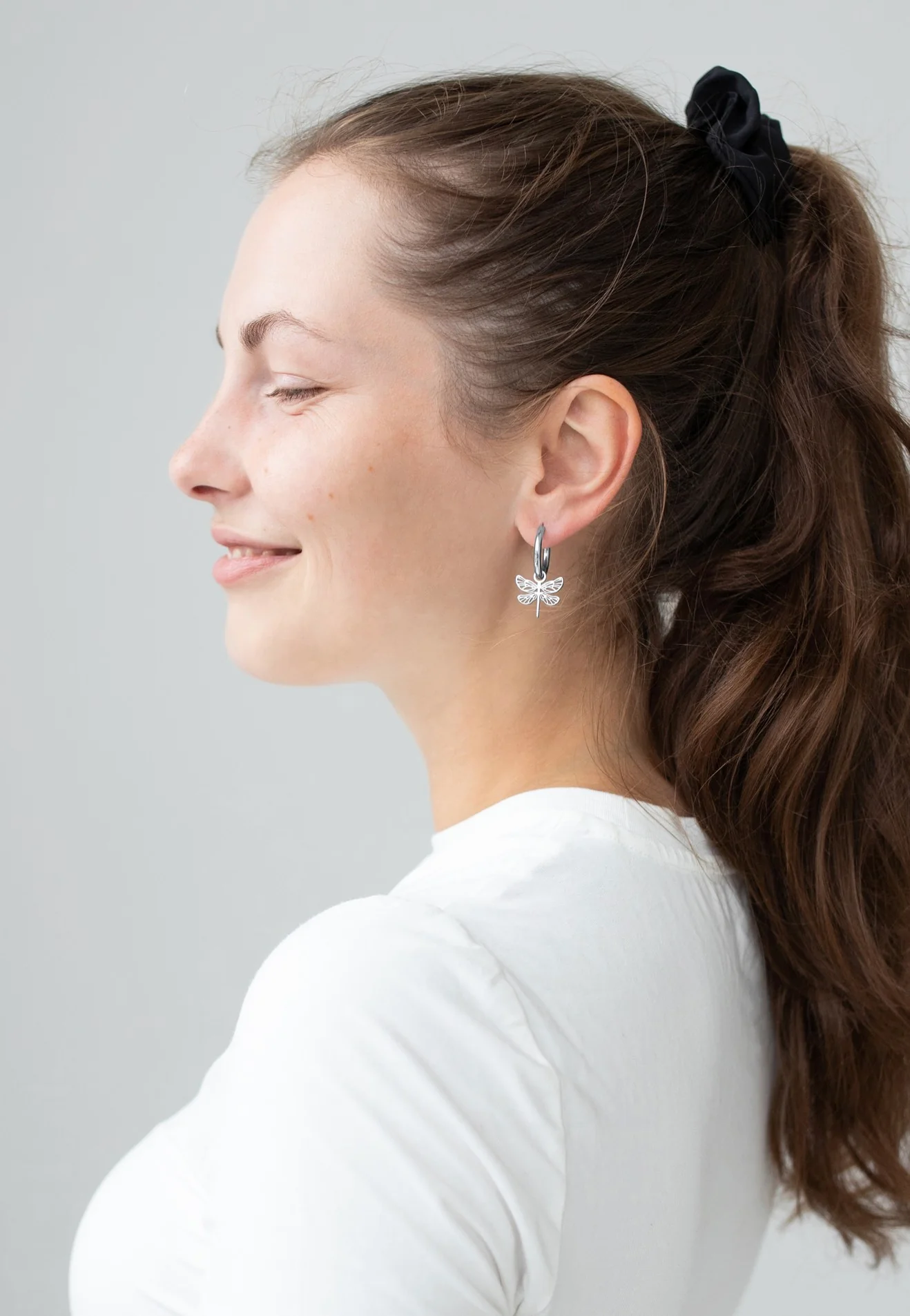 Wildcat - Little Dragonfly Hoops (Pair) Silver - Earrings - Image 3