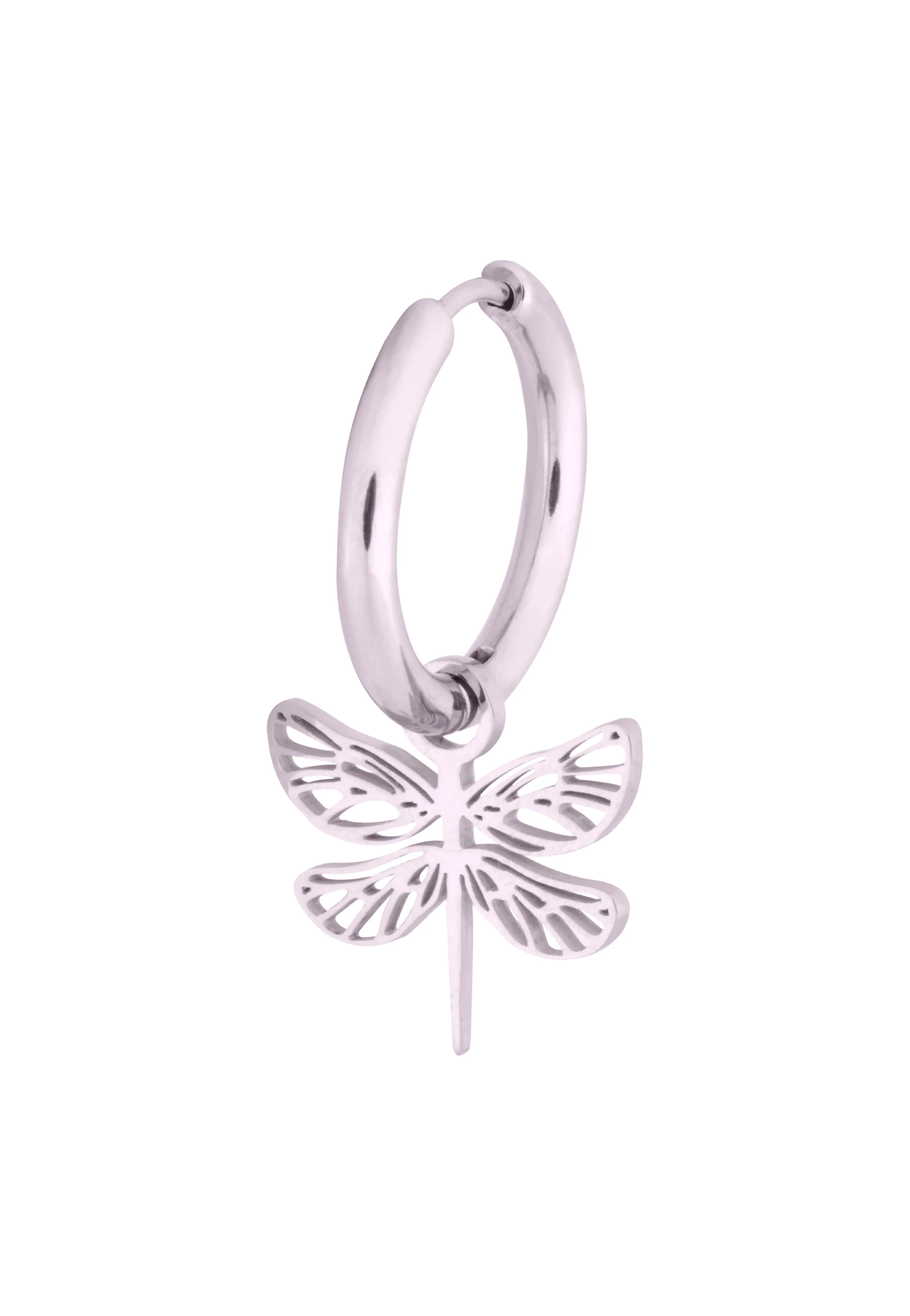 Wildcat - Little Dragonfly Hoops (Pair) Silver - Earrings - Image 5