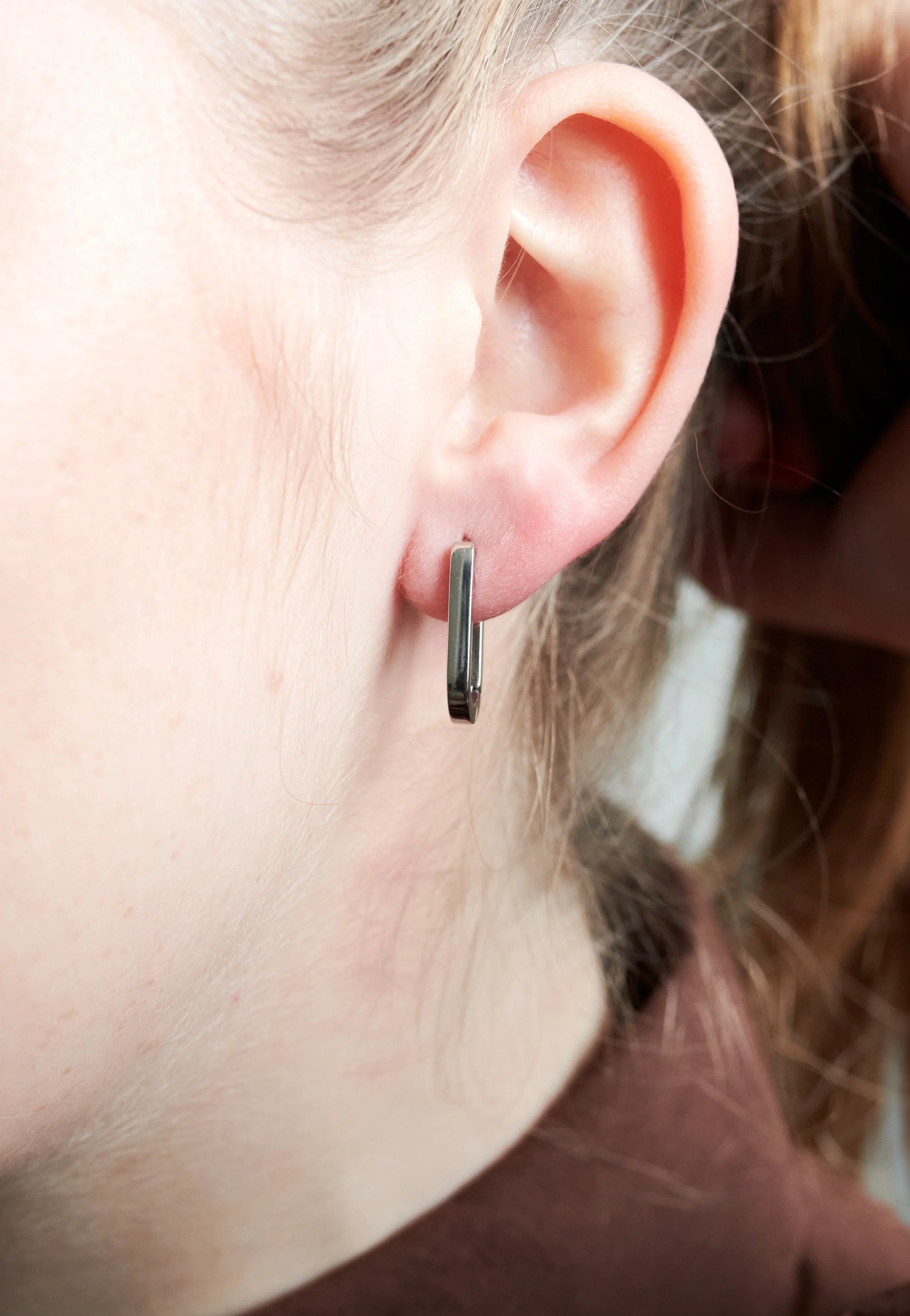 Wildcat - Oval Basic Silver - Earrings - Image 4